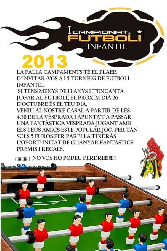 I Campeonato Infantil de Futbolín