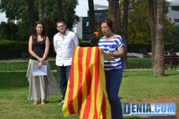 Maite Far en el acto del 9 d’octubre del Bloc en Dénia