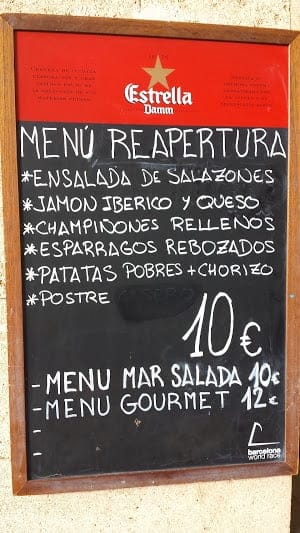 Menú el Mosset reapertura por 10 euros