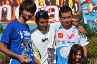 Toni Soler, Carlos Gimeno y Ehinner Castro podium Sub 23