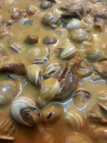 Tapa de caracoles en El Jamonal de Ramonet