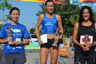 Mayca Sala, Carolina Beltrán y Ana Cunha podium Veteranas A Fem.