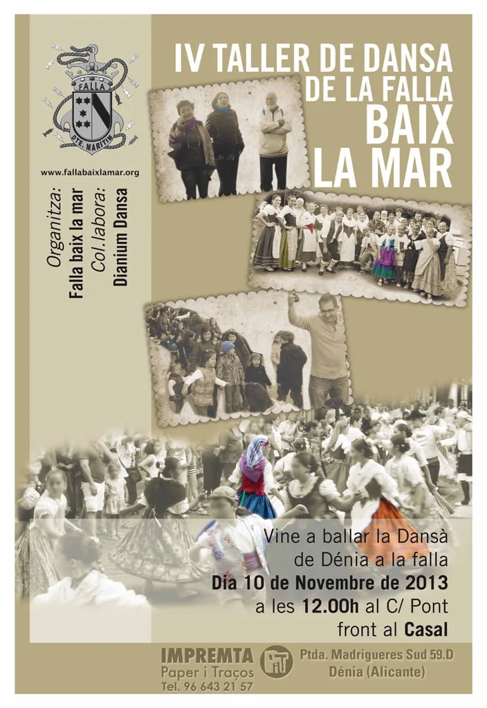 La Falla Baix la Mar organiza su IV Taller de dansà 1 IV Taller de Dansa de la Falla Baix la Mar