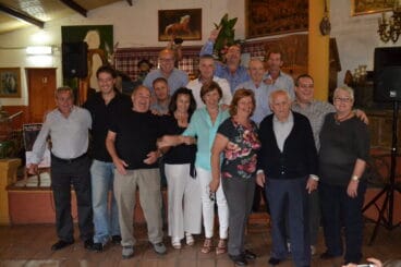 Manolo Casellés junto a sus compañeros del Rte. Bistro