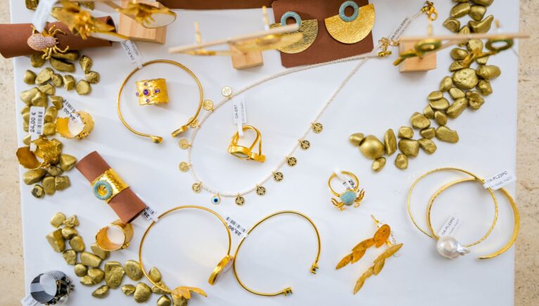 Gold-plated boho style jewelry at La Joia