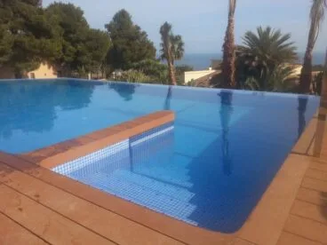 piscina desbordante
