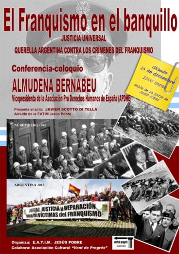 Cartel Conferencia Almudena Bernabeu