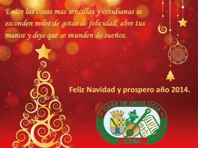 Feliz Navidad desde la Casa de Andalucía de Dénia