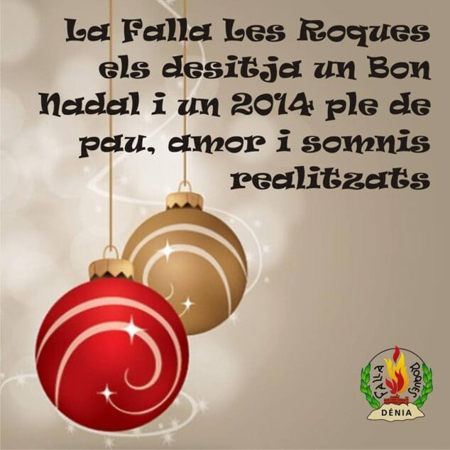 La Falla Les Roques desea Feliz Navidad