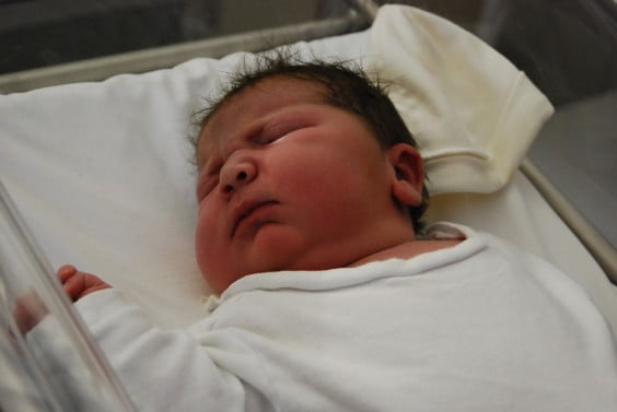 María Lorena fue el bebe más grande del país nacido en parto natural