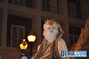 Rey Melchor en la cabalgata de Dénia