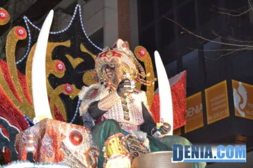 El Rey Baltasar en la cabalgata de Dénia