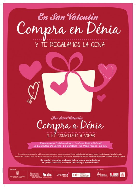 Campaña de comercio de San Valentín en Dénia
