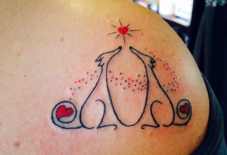 Tatuajes en Dénia - As Meigas Tattoo & Piercing - silueta perros