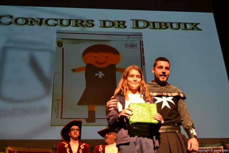 Premiado de la Filà Hospitalaris en el concurso de dibujo