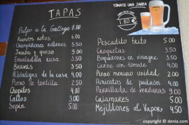 Classic – carta de tapas