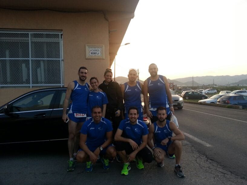 Equipo del Gin Running Tonic Club en La Font D´ En Carrós