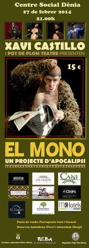 Xavi Castillo vuelve a Dénia con “El Mono” 1 La Falla Port Rotes trae a Dénia a Xavi Castillo