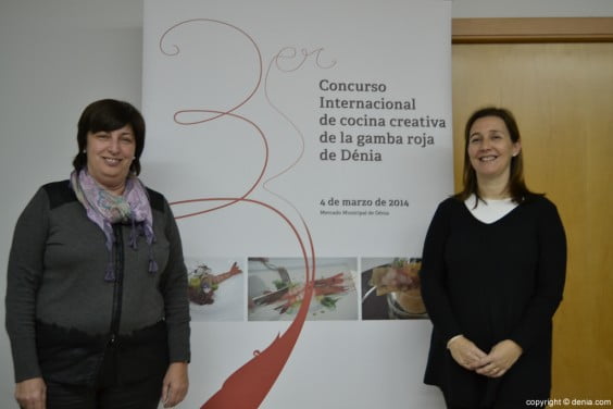 Pepa Font y Cristina sellés presentan el concurso de Gamba Roja 2014