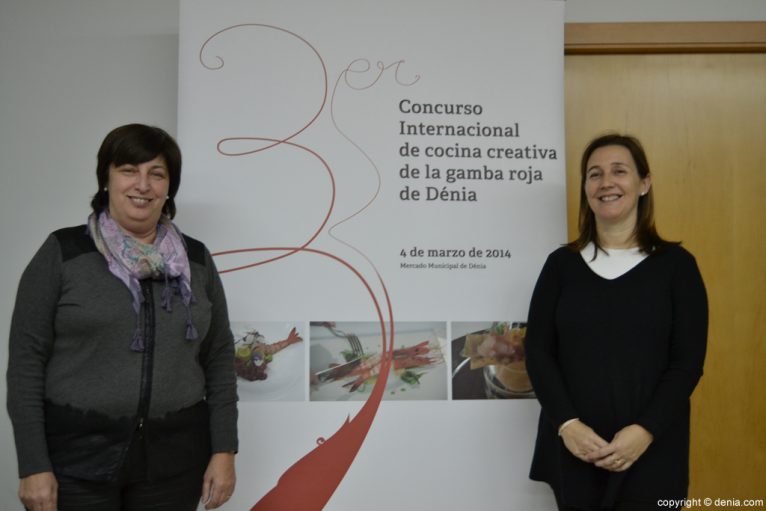 Pepa Font y Cristina sellés presentan el concurso de Gamba Roja 2014