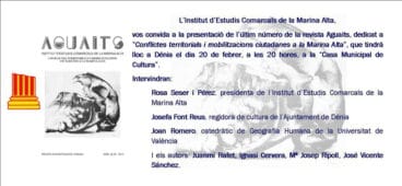 Presentación de la revista Aguaits