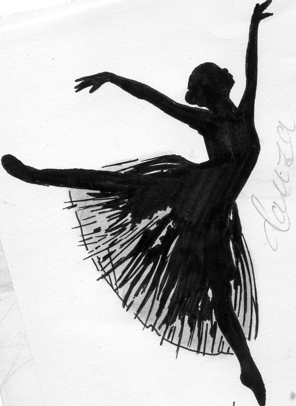 Tatuaje bailarina Dénia DNA ink San Valentín