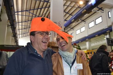 Humor durante el 3er concurso de la gamba roja de Dénia