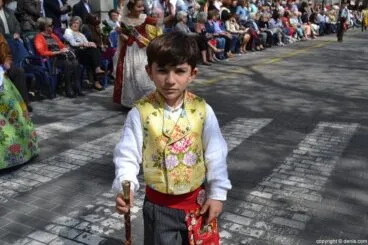 Ofrenda de flores Fallas de Dénia 2014 – París Pedrera – Valentín Ramón
