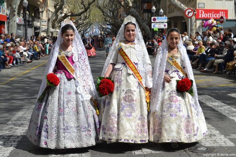 Ofrenda de flores Fallas de Dénia 2014 - Baix la Mar - Reina de las fiestas de Gata de Gorgos