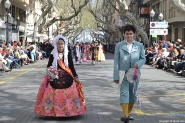 Ofrenda de flores Fallas de Dénia 2014 – Baix la Mar – Foguera Sant Vicent