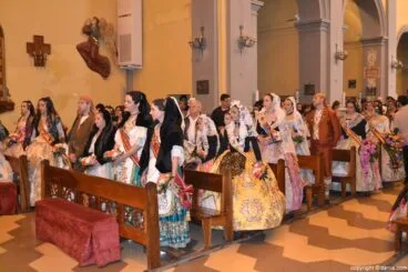 Ofrenda de flores Fallas de Dénia 2014 – Interior de la iglesia de San Antonio