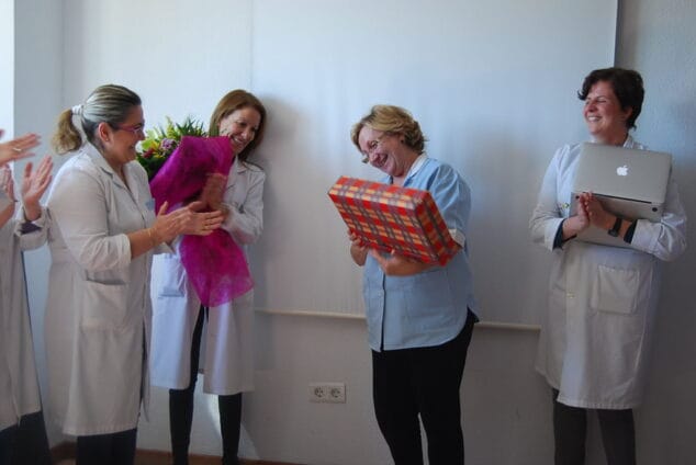 Carmen Piera durante el homenaje que le realizaron sus compañeros