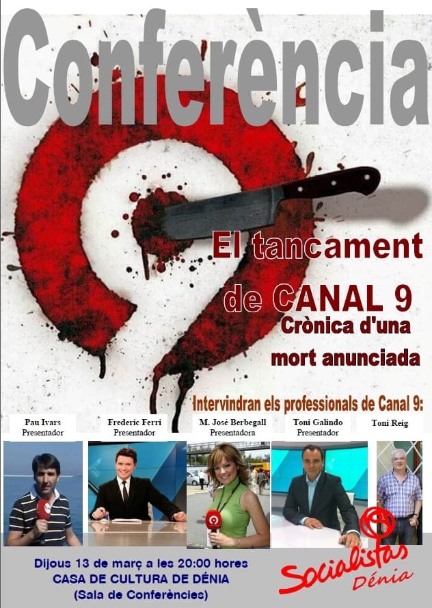 Charla sobre el cierre de canal 9 en Dénia