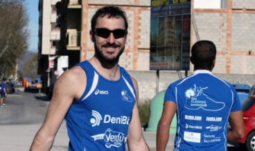 Gonzalo Durá calentando antes de la prueba