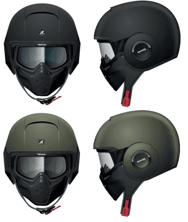 Casco Shark Raw, el tiburón de la ciudad a la venta en Costa Blanca Moto Store 5 Modelos casco Shark Raw en negro y verde militar