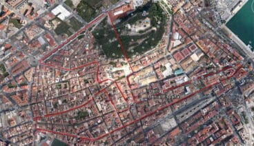 Recorrido de la marcha solidaria a favor del raquel payà