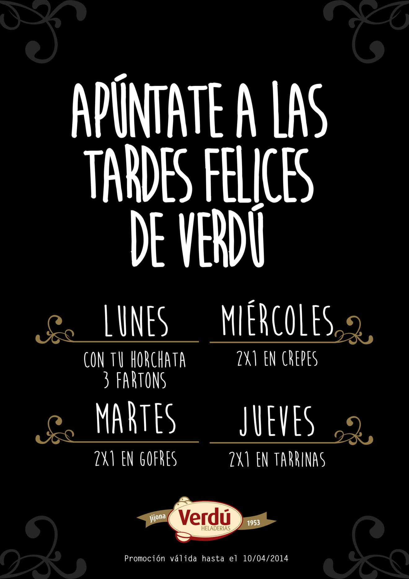 Tardes Felices de Heladería Verdú