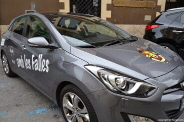 Uno de los Hyundai cedidos a la Junta Local Fallera