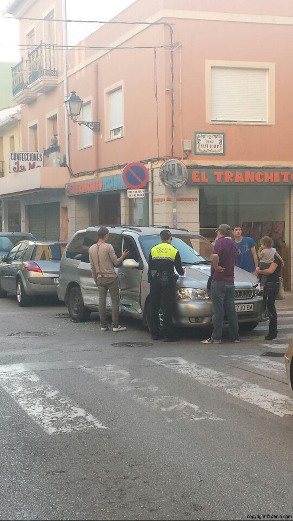 Accidente en la Calle San Josep de Dénia