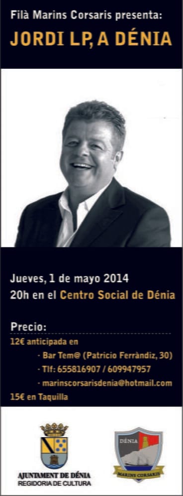 Cartel Jordi LP en Dénia