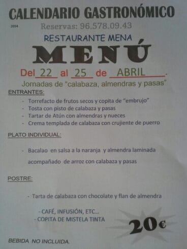 Jornadas Gastronómicas Restaurante Mena Dénia