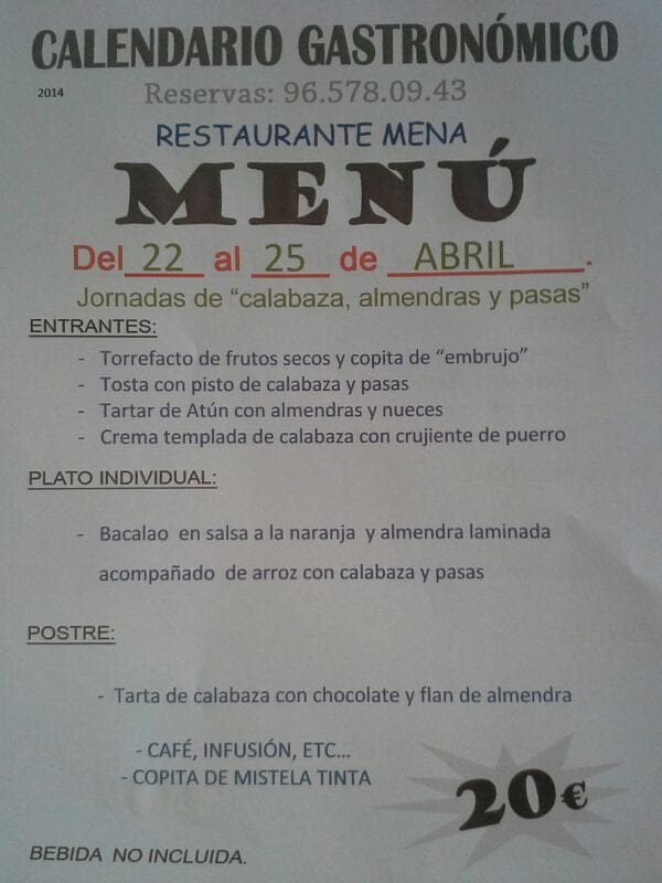 Jornadas Gastronómicas Restaurante Mena Dénia