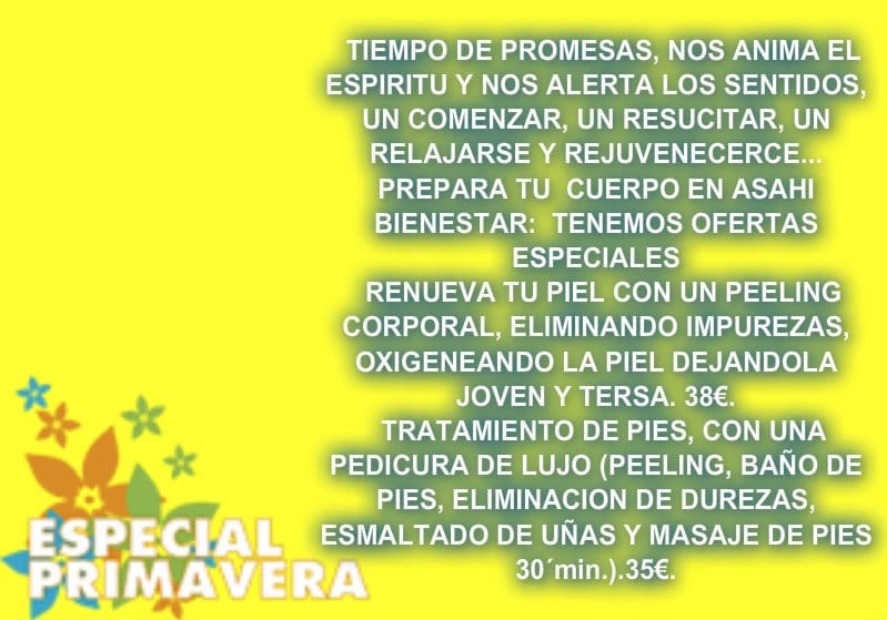 Oferta Especial Asaho Bienestar