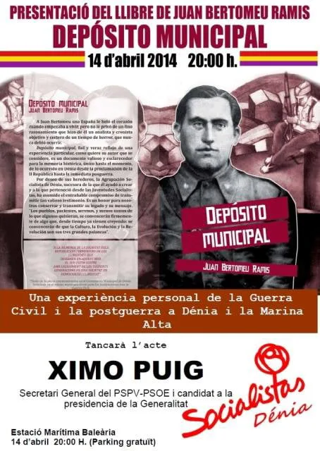 Presentación del libro "Depósito Municipal", de Juan Bertomeu 1 Presentación del libro Depósito Municipal de Juan Bertomeu