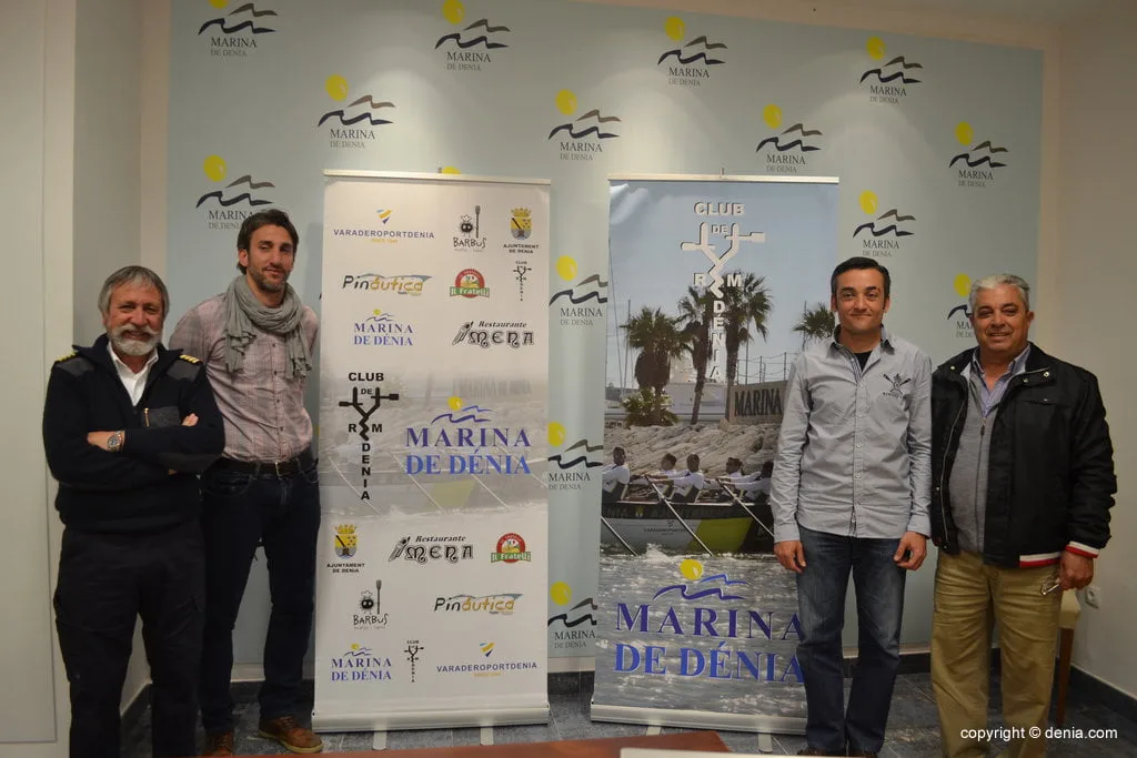 Gabriel Martínez, Juan Carlos Signes, Miguel Camarena y Fernando Marí presentaron la regata de remo