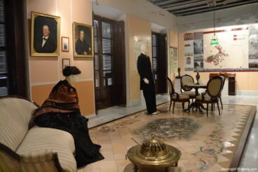 Recreación de un salón burgués de la Dénia del siglo XIX