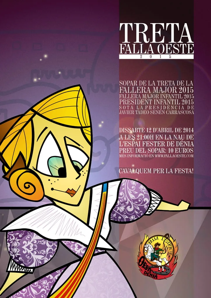 La Falla Oeste dará a conocer los nombres de sus Falleras Mayores en la 'treta' 1 Treta de la Falla Oeste 2015