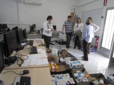 en total 1200 kilos de comida recogidos por la UNED Dénia