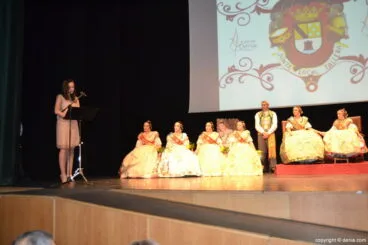 Sabela Marrades en la despedida de las Falleras Mayores de Dénia