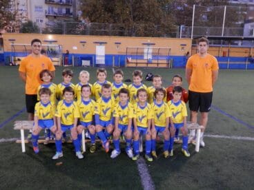 Maxi Villalba con su equipo Prebenjamin B